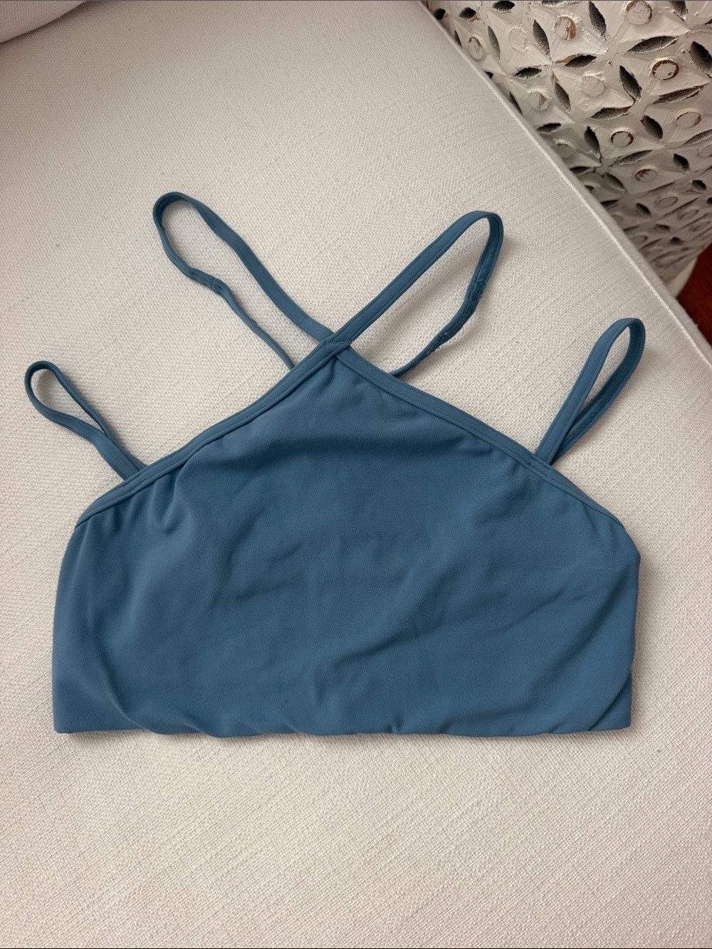 Lululemon Women's Blue Strappy Bralette Crop Top